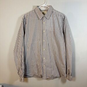Scotch Soda Mens Striped Button Down Shirt Long Sleeve Casual Oxford XL